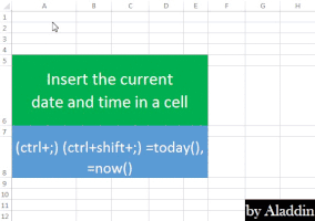 elliot_ insert the current date and time in a cell GIF