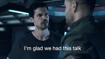 glad we talked science fiction GIF by SYFY