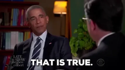 that is true stephen colbert GIF by Obama