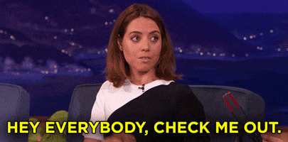 check me out aubrey plaza GIF by Team Coco