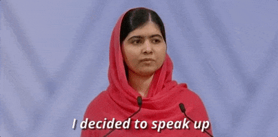 Speak Up Malala Yousafzai GIF by Women's History