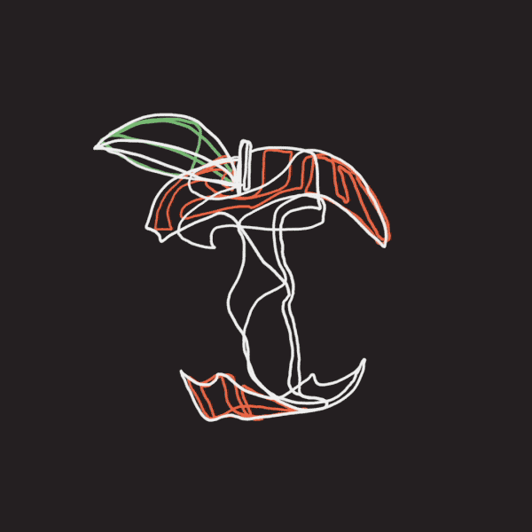 paparaa animation apple lines GIF