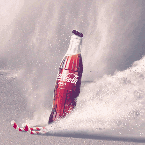 cocacolaisland skiing coca-cola zero sugar GIF