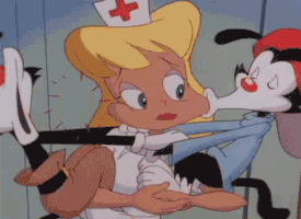 fritigerngothly hello kiss nurse animaniacs GIF