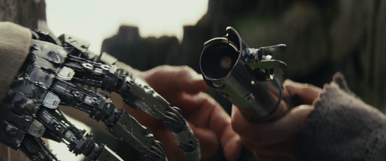 luke skywalker throws lightsaber