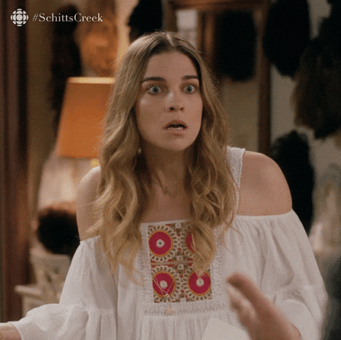 screaming schitts creek GIF by CBC