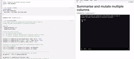 romainfrancois rsciinema asciinema ascii dplyr r GIF