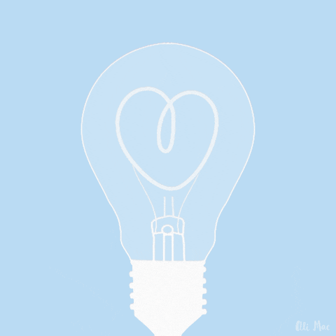 lightbulb love GIF by ali mac