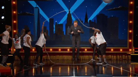Conan Obrien Jump Rope GIF by Team Coco - Find & Share on GIPHY