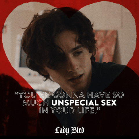 timothee chalamet youre gonna have so much unspecial sex in your life GIF by #ILoveLadyBird