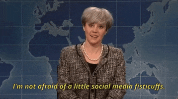 kate mckinnon im not afraid of a little social media fisticuffs GIF by Saturday Night Live