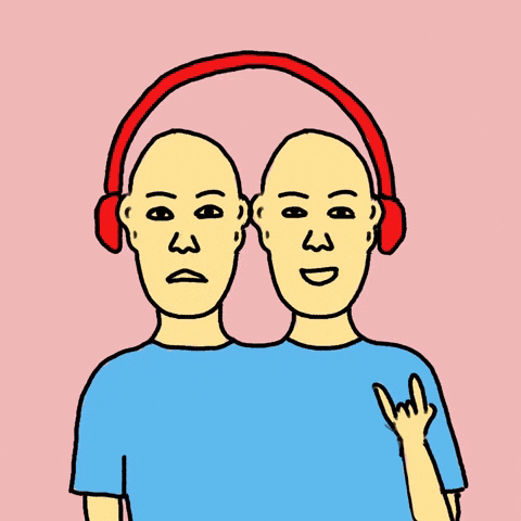 rawk two heads GIF by Percolate Galactic
