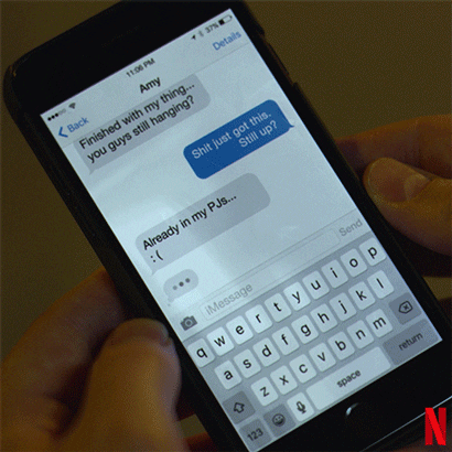 come over text GIF by NETFLIX