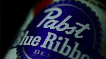 pabst blue ribbon drinking GIF by Emo Nite