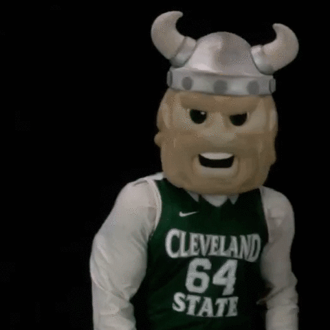 vikings point GIF by Cleveland State University
