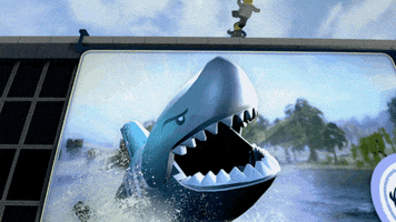 shark week jump GIF by LEGO