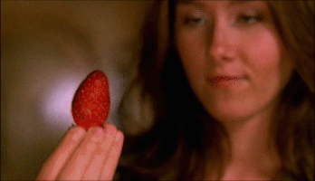 strawberry eating GIF