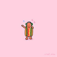 Happy Hot Dog GIF by Stefanie Shank
