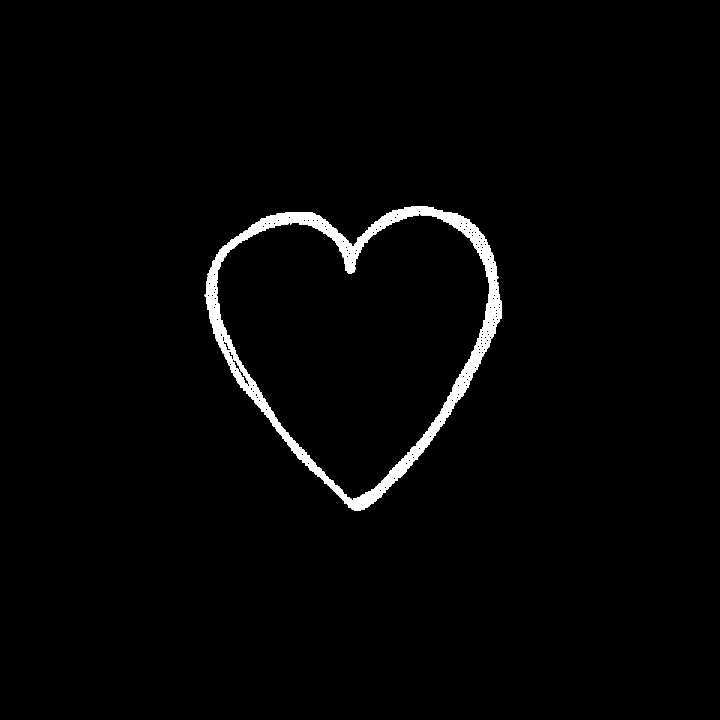 Černobílý pohyblivý obrázek s praskajícím srdcem. 