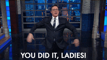 Excited Stephen Colbert GIF by The Late Show With Stephen Colbert