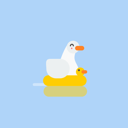 rubber duck swimming GIF by Motiongarten