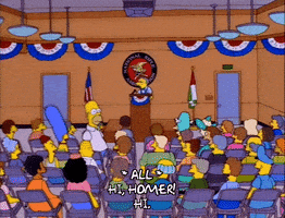 homer simpson crowd GIF