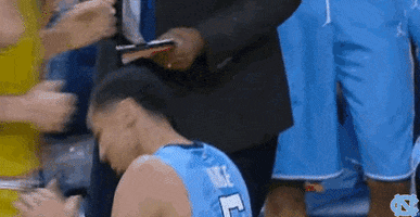 #goheels #unc #uncbball #carolina #basketball #marcuspaige #clap #hype #excited GIF by UNC Tar Heels