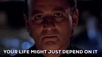 bill murray your life must just depend on it GIF