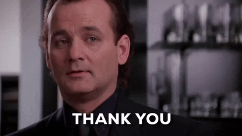 Bill Murray Thank You GIF by filmeditor - Find & Share on GIPHY