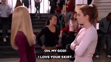 mean girls i love your skirt GIF