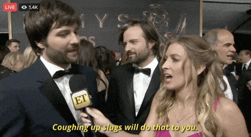 the emmy awards coughing up sligs will do that to you GIF by CBS