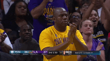 Magic Johnson Clapping GIF by WNBA