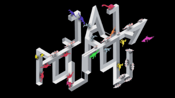 guitoudouble dinosaur dino jurassic escher GIF
