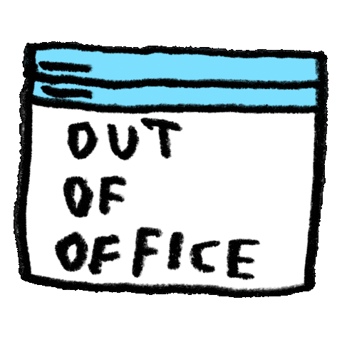 Working Out Of Office Sticker by Adam J. Kurtz