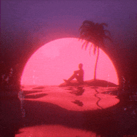 palm trees ocean GIF by kotutohum