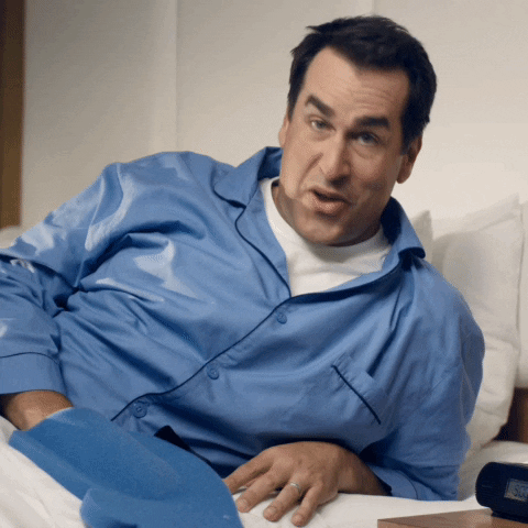 Im Not Ready Rob Riggle GIF by Holiday Inn Express - Find & Share on GIPHY