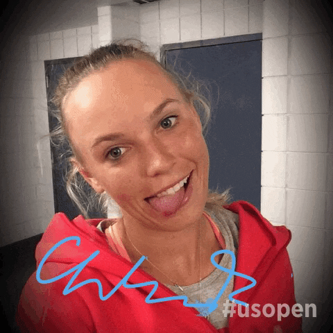 funny face wozniacki GIF by US Open
