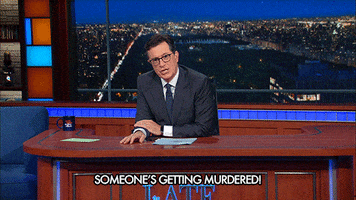 Stephen Colbert Murder GIF by The Late Show With Stephen Colbert