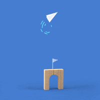 paper airplane loop GIF by Slanted Studios