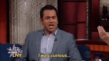 i was curious kal penn GIF by The Late Show With Stephen Colbert
