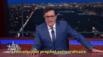 stephen colbert an election prophet extraordinare GIF by The Late Show With Stephen Colbert