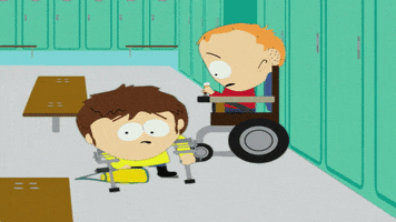 jimmy valmer wheelchair GIF by South Park 