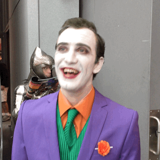 joker cosplay gif
