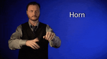 sign language horn GIF by Sign with Robert