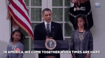 in america we come together when times are hard GIF by Obama