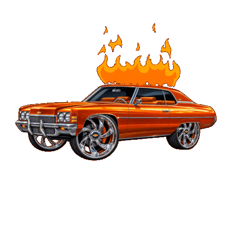 Classic Car Fire Sticker