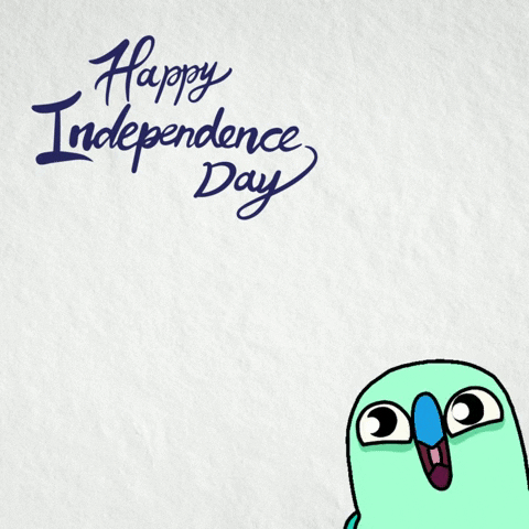 Independence Day Parrot GIF by Digital Pratik