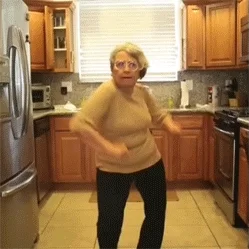 Old folks dancing