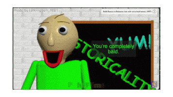 Baldy Basics Sticker