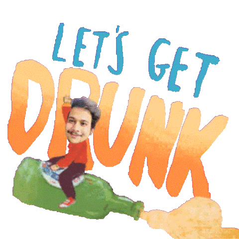 Drunk Sticker by Lucky Gupta